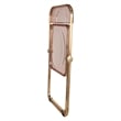 Bowery Hill Acrylic Folding Chair With Gold Metal Frame in Rose Pink