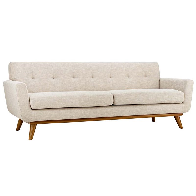 Bowery Hill Modern Fabric 3-Piece Sofa Set with Armchairs in Beige