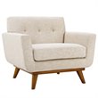 Bowery Hill Modern Fabric 3-Piece Sofa Set with Armchairs in Beige