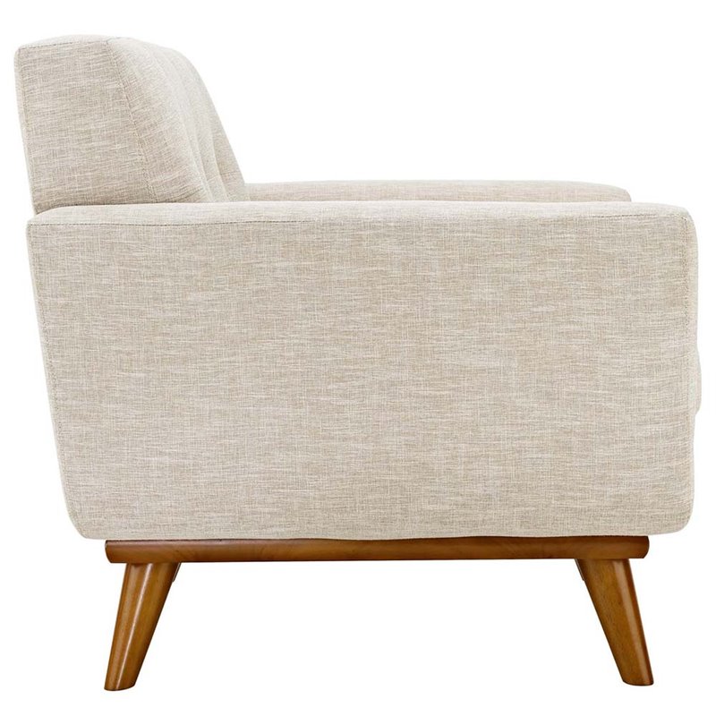Bowery Hill Modern Fabric 3-Piece Sofa Set with Armchairs in Beige