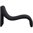 Bowery Hill Contemporary Soft Black Teddy Finish Fabric Chaise