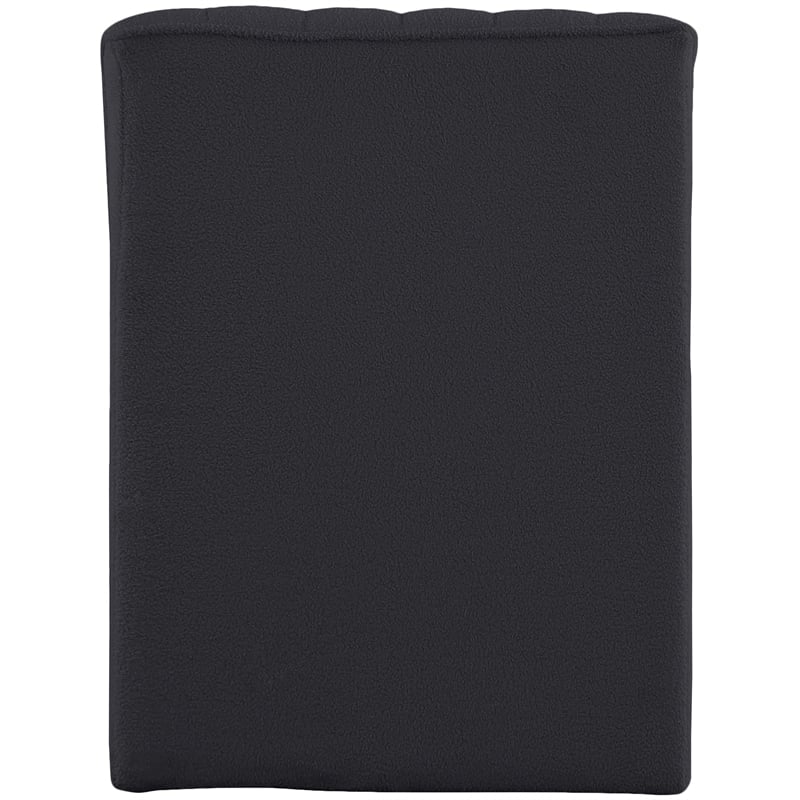 Bowery Hill Contemporary Soft Black Teddy Finish Fabric Chaise