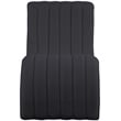 Bowery Hill Contemporary Soft Black Teddy Finish Fabric Chaise