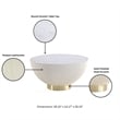 Bowery Hill Contemporary Coffee Table with Steel Frame in Cream