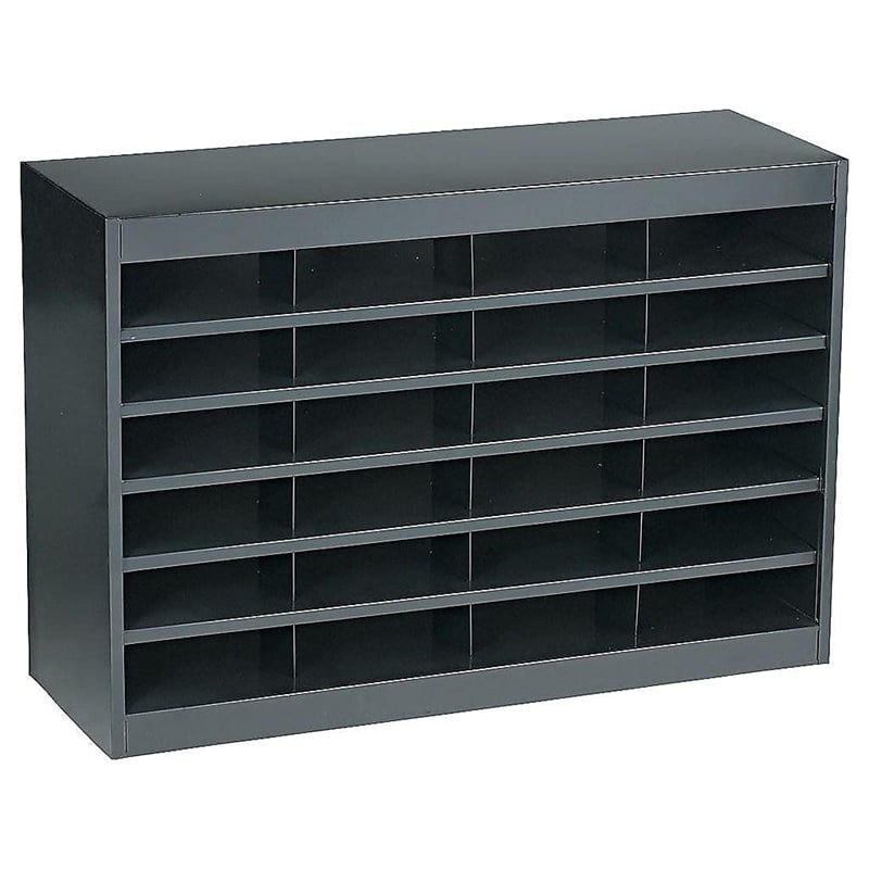 Bowery Hill Black Mail Organizer - 24 Letter Size Compartments