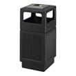 Bowery Hill Large Outdoor Recessed Panel Side Opening Receptacle with Urn