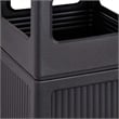 Bowery Hill Large Outdoor Recessed Panel Side Opening Receptacle with Urn