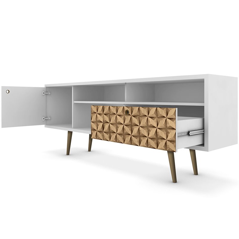 Bowery Hill Wood TV Stand for TVs up to 65