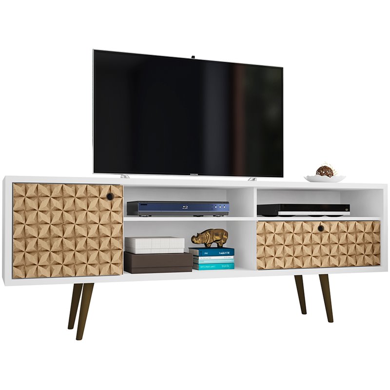 Bowery Hill Wood TV Stand for TVs up to 65