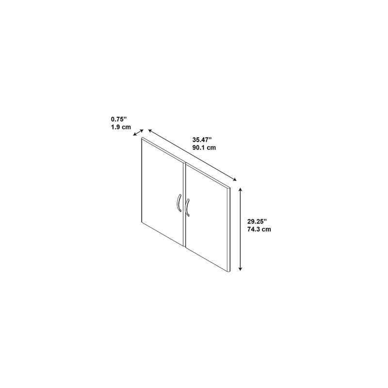 Bowery Hill Half-Height 2 Door Kit in Mocha Cherry - Engineered Wood
