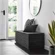 Bowery Hill Particleboard and Laminate Storage Bench in Charcoal