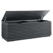 Bowery Hill Particleboard and Laminate Storage Bench in Charcoal
