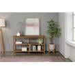 Bowery Hill 2-tier Low Traditional Wooden Bookcase in Walnut
