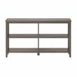 Bowery Hill 2-tier Low Traditional Wooden Bookcase in Washed Gray