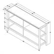 Bowery Hill 2-tier Low Traditional Wooden Bookcase in Washed Gray