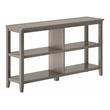 Bowery Hill 2-tier Low Traditional Wooden Bookcase in Washed Gray