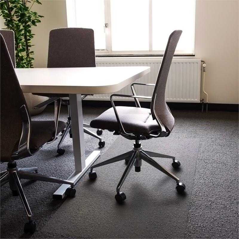 Bowery Hill Vinyl Rectangular Chair Mat for Carpets up to 1/4
