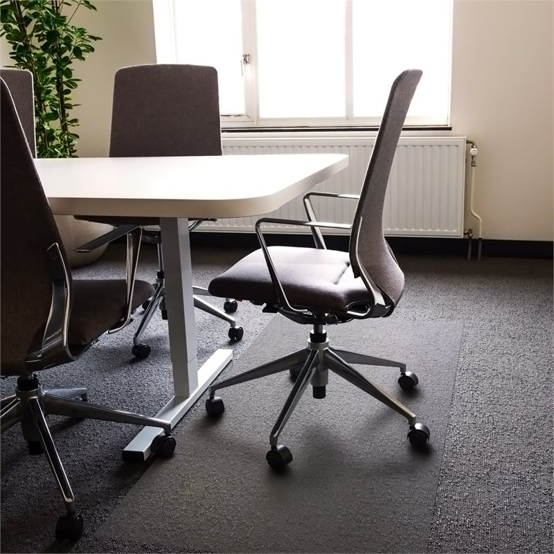 Bowery Hill Vinyl Rectangular Chair Mat for Carpets up to 1/4