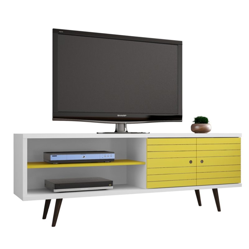Bowery Hill Contemporary Wood TV Stand for TVs up to 60