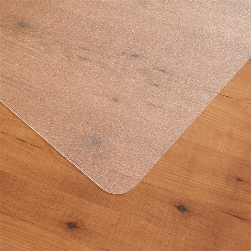 Bowery Hill Polycarbonate Rect Chair Mat for Hard Floor Clear Size 48 x 53 inch