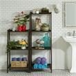 Bowery Hill Contemporary 4-tier Wood Ladder Shelf Bookcase in Espresso
