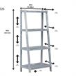 Bowery Hill Contemporary 4-tier Wood Ladder Shelf Bookcase in Espresso