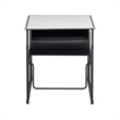 Bowery Hill Contemporary Adjustable Height Black Desk 1204GR