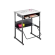 Bowery Hill Contemporary Adjustable Height Black Desk 1204GR