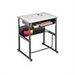 Bowery Hill Contemporary Adjustable Height Black Desk 1204GR