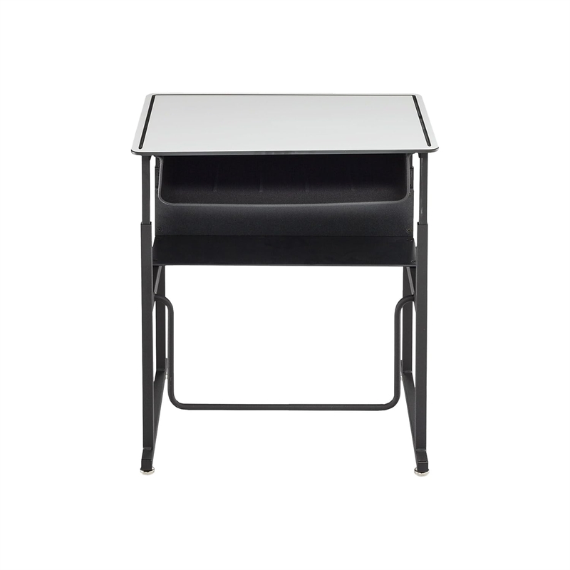 Bowery Hill Contemporary Adjustable Height Black Desk 1204GR