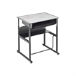 Bowery Hill Contemporary Adjustable Height Black Desk 1204GR