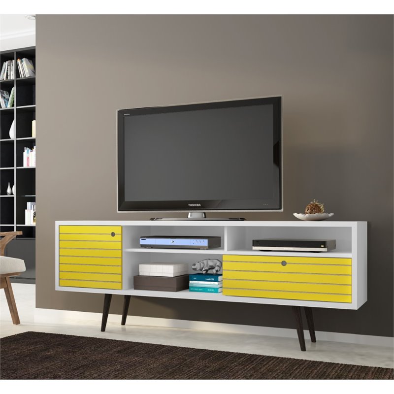 Bowery Hill Contemporary Wood TV Stand for TVs up to 65