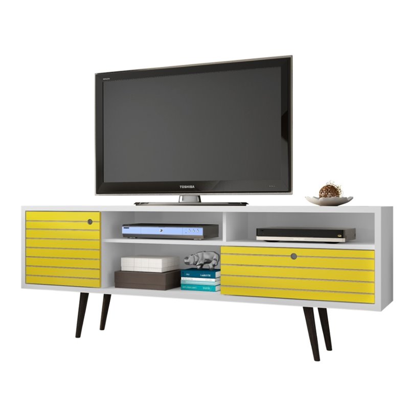 Bowery Hill Contemporary Wood TV Stand for TVs up to 65