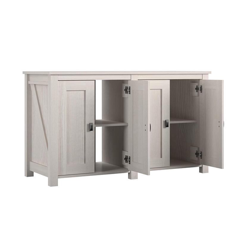 Bowery Hill Contemporary 55 Gallon Aquarium Stand in Ivory Oak