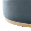 Bowery Hill Contemporary Ottoman in Cadet Blue Natural Finish