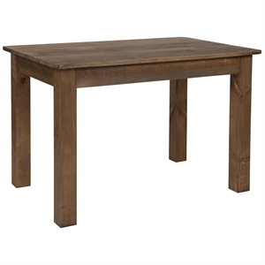 Bowery Hill Contemporary 46&quot Dining Table in Antique Rustic Finish