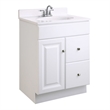 Bowery Hill 24-Inch 2-Drawer Unassembled Wood Vanity Without Top in White