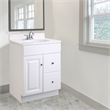 Bowery Hill 24-Inch 2-Drawer Unassembled Wood Vanity Without Top in White