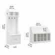 Bowery Hill Entryway Storage Set with Drawers in White Ash - Engineered Wood