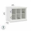 Bowery Hill 24W Small Shoe Bench with Shelves in White Ash - Engineered Wood