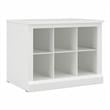 Bowery Hill 24W Small Shoe Bench with Shelves in White Ash - Engineered Wood