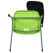 Bowery Hill Plastic Classroom Chair in Green with Left Arm Tablet