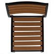 Bowery Hill Patio Dining Side Chair with Poly Slats in Faux Teak