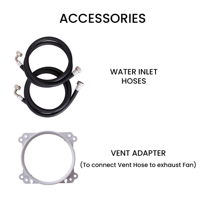 Bowery Hill All-in-One Washer Dryer VENTED-DRY FASTER than Condense 15lb 110V