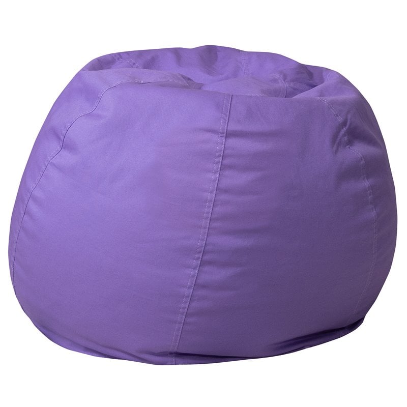 Bowery Hill Contemporary Small Bean Bag Chair in Purple Finish