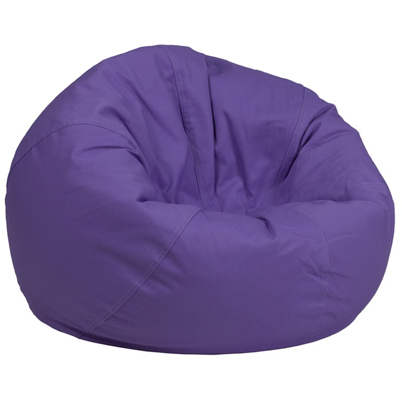 Bowery Hill Contemporary Small Bean Bag Chair in Purple Finish