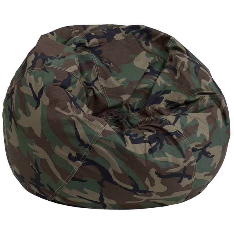 Bowery Hill Contemporary Small Bean Bag Chair in Camouflage Finish