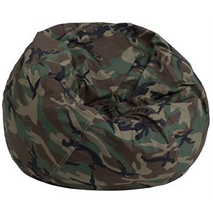 Bowery Hill Contemporary Small Bean Bag Chair in Camouflage Finish