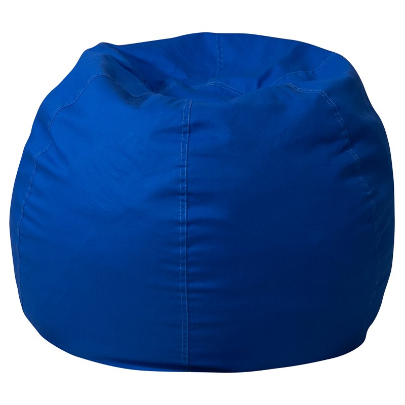 Bowery Hill Contemporary Small Bean Bag Chair in Royal Blue Finish