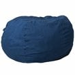 Bowery Hill Contemporary Oversized Bean Bag Chair in Denim Finish